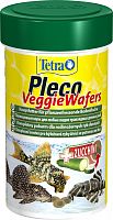 Корм Tetra Pleco Veggie Wafers 100 мл, пластинки для травоядных донных рыб, с цукини
