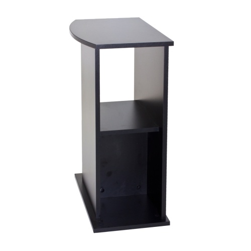 Детальная картинка Подставка AquaPlus Ф50 черная (51х32/26х72 см) фигурная, без дверки, в коробке, подходит для модели аквариума STD Ф50 фото 3