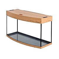 Картинка анонса Аквариум AquaPlus LUX LED Ф115 дуб (81х36х49 см) стекло 6 мм, фигурный, 98 л., аквар. коврик