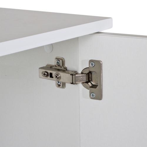 Детальная картинка Подставка AquaPlus фигурная 70 (71х36/30х72 см) две дверки ДСП, белое дерево, в коробке, подходит для модели аквариума LUX Ф105 фото 5