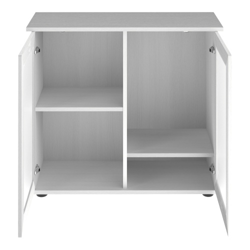 Детальная картинка Подставка AquaPlus 80 (81*36*72 см) две дверки МДФ со стеклом, белое дерево, в коробке, подходит для модели аквариума LUX П120 фото 8