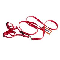 Картинка анонса Шлейка быстросъемная с поводком RichPet Standart 15мм (шея:40-50см, грудь:46-58см, длина пов.170см)