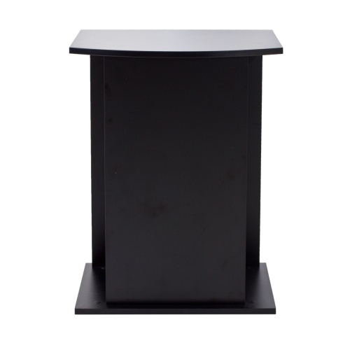 Детальная картинка Подставка AquaPlus Ф50 черная (51х32/26х72 см) фигурная, без дверки, в коробке, подходит для модели аквариума STD Ф50 фото 2