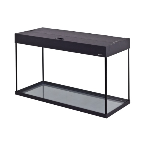 Детальная картинка Аквариум AquaPlus LUX LED П150 черный (91х36х56 см) стекло 6мм, прямоугольный,141 л., аквариумный коврик