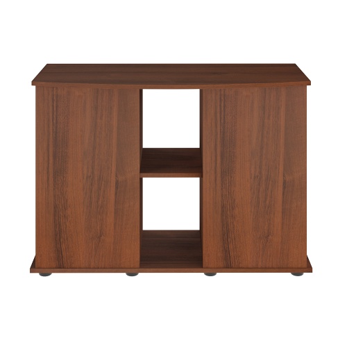 Детальная картинка Подставка AquaPlus фигурная 100 (101х42/33х72 см) две дверки ДСП, орех, в коробке, подходит для модели аквариума LUX Ф170 фото 2