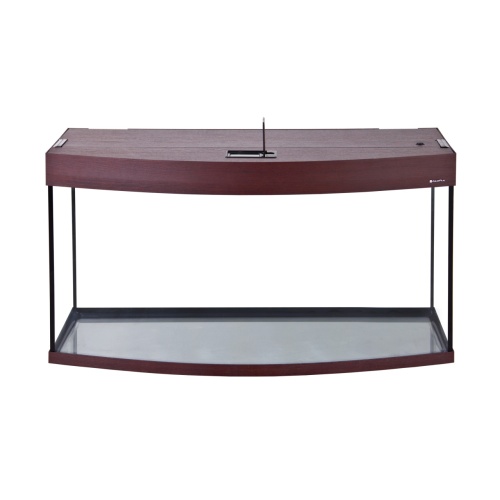 Детальная картинка Аквариум AquaPlus LUX Ф170 махагон (101х41х56 см) стекло 6/8 мм, фигурный, 161 л., с лампами Т8 2х30 Вт, аквар. коврик фото 2