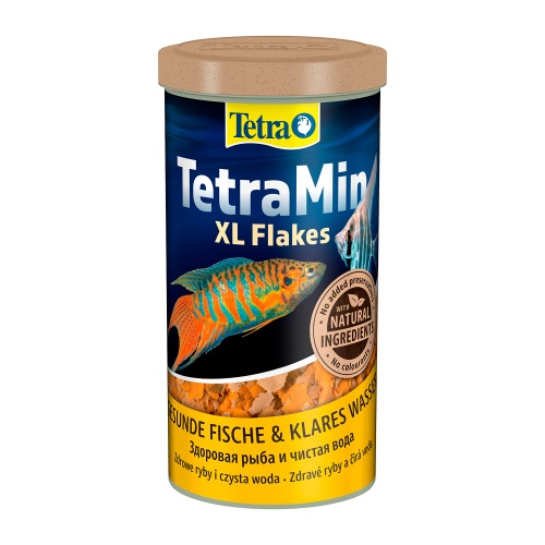 Детальная картинка Корм Tetra TetraMin Flakes XL 1000 мл, хлопья для всех видов крупных рыб фото 2