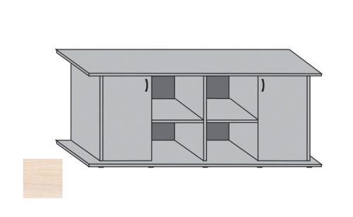 Детальная картинка Подставка AquaPlus 160 (1610*460*710) с двумя дверками ДСП по краям, выбеленный дуб, в коробке , ПВХ
