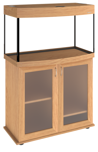 Детальная картинка Аквариум AquaPlus LUX Ф115 дуб (81х36х49 см) стекло 6 мм, фигурный, 98 л., с лампами Т8 2х18Вт, аквар. коврик фото 6