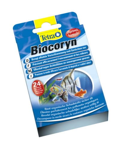 Детальная картинка Средство для воды Tetra Biocoryn 24 капс., ускоряет разложение загрязнений в аквариуме фото 2