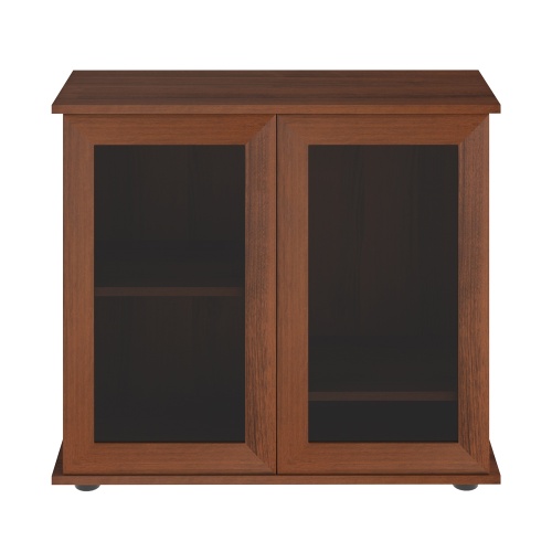 Детальная картинка Подставка AquaPlus 80 (81*36*72 см) две дверки МДФ со стеклом, орех, в коробке, подходит для модели аквариума LUX П120 фото 2