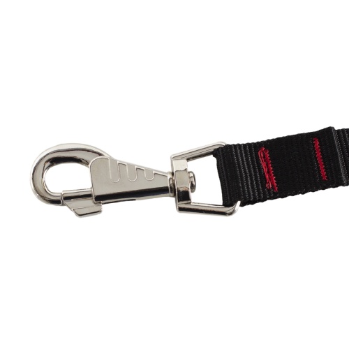 Детальная картинка Поводок-перестежка RichPet Standart, для двух собак, с регулировкой (25 мм, 200-240см), черный фото 2