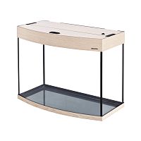 Картинка анонса Аквариум AquaPlus LUX Ф105 выбеленный дуб (71х36х56 см) стекло 6 мм, фигурный, 99 л., с лампами Т8 2х18 Вт, аквар. коврик
