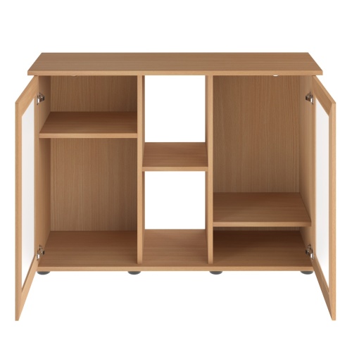 Детальная картинка Подставка AquaPlus 100 (101*41*72 см) две дверки МДФ со стеклом, бук, в коробке, подходит для модели аквариума LUX П200 фото 3