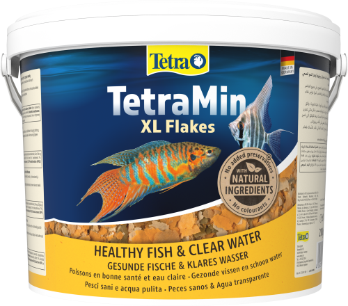 Детальная картинка Корм Tetra TetraMin Flakes XL 10 л, хлопья для всех видов крупных рыб