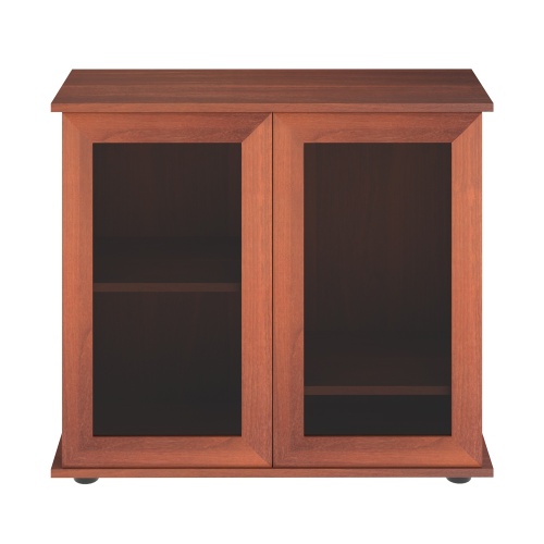 Детальная картинка Подставка AquaPlus 80 (81*36*72 см) две дверки МДФ со стеклом, итальянский орех, в коробке, подходит для модели аквариума LUX П120 фото 2