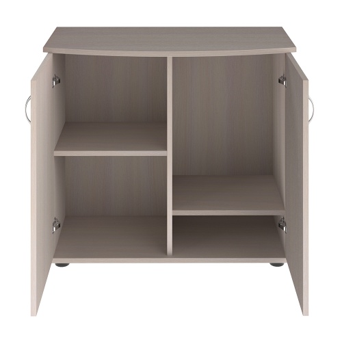 Детальная картинка Подставка AquaPlus фигурная 80 (81x36/28x72 см) две дверки ДСП, выбеленный дуб, в коробке, подходит для модели аквариума LUX Ф115 фото 8