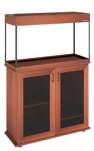 Детальная картинка Аквариум AquaPlus LUX LED П120 итальянский орех (81х36х49 см) стекло 6 мм, прямоугольный, 105 л., аквар. коврик фото 4