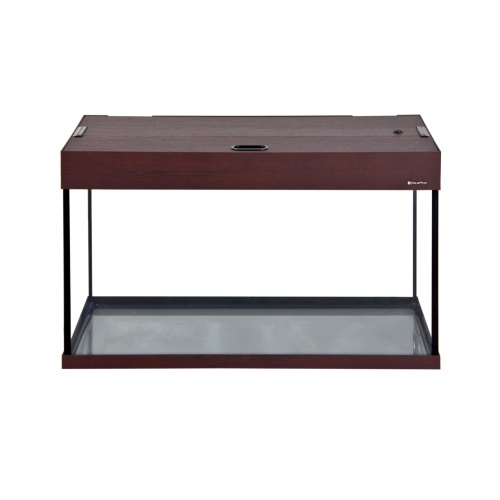 Детальная картинка Аквариум AquaPlus LUX П120 махагон (81х36х49 см) стекло 6 мм, прямоугольный, 105 л., с лампами Т8 2х18 Вт, аквар. коврик фото 2