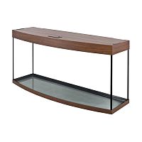 Картинка анонса Аквариум AquaPlus LUX LED Ф245 орех (121х41х61 см) стекло 8 мм, фигурный, 213 л., аквар. коврик