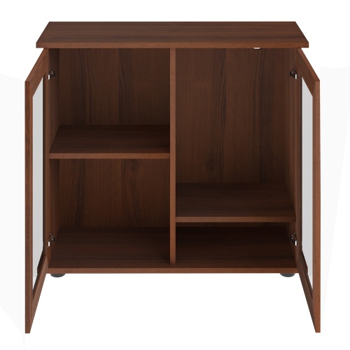 Детальная картинка Подставка AquaPlus 80 (81*36*72 см) две дверки МДФ со стеклом, орех, в коробке, подходит для модели аквариума LUX П120 фото 3