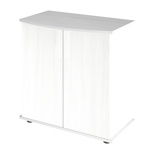 Детальная картинка Подставка AquaPlus фигурная 70 (71х36/30х72 см) две дверки ДСП, белое дерево, в коробке, подходит для модели аквариума LUX Ф105