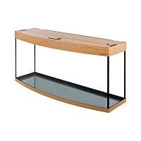 Картинка анонса Аквариум AquaPlus LUX Ф245 дуб (121х41х61 см) стекло 8 мм, фигурный, 213 л., с лампами Т8 2х38 Вт, аквар. коврик