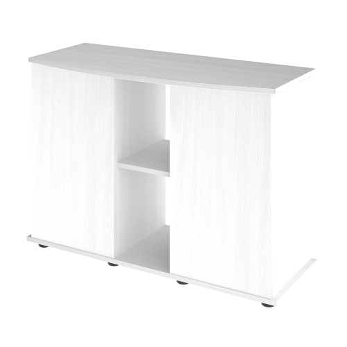 Детальная картинка Подставка AquaPlus фигурная 100 (101х42/33х72 см) две дверки ДСП, белое дерево, в коробке, подходит для модели аквариума LUX Ф170