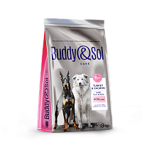 Картинка анонса Buddy&Sol CARE HAIR & SKIN сухой корм суперпремиум-класса с индейкой и лососем для взрослых собак средних и крупных пород 3кг