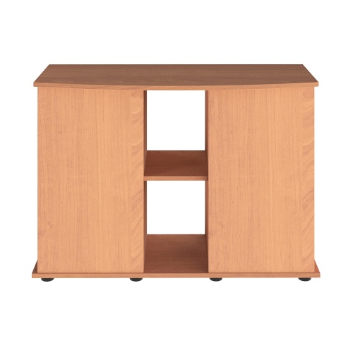 Детальная картинка Подставка AquaPlus фигурная 100 (101х42/33х72 см) две дверки ДСП, бук, в коробке, подходит для модели аквариума LUX Ф170 фото 2