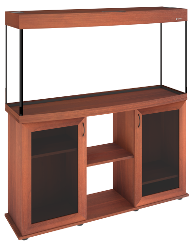 Детальная картинка Аквариум AquaPlus LUX LED Ф245 итальянский орех (121х41х61 см) стекло 8 мм, фигурный, 213 л., аквар. коврик фото 2