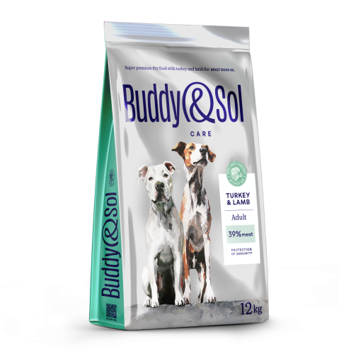 Детальная картинка Buddy&Sol CARE ADULT M/L сухой корм суперпремиум-класса с индейкой и ягненком для взрослых собак средних и крупных пород 12кг