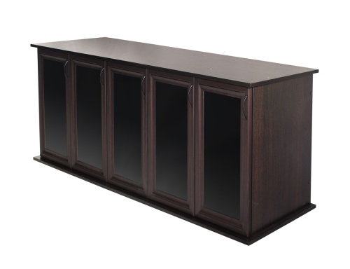 Детальная картинка Подставка AquaPlus 200 (201*51*71 см) с пятью дверками МДФ со стеклами, венге, собранная, подходит для модели аквариума LUX П700