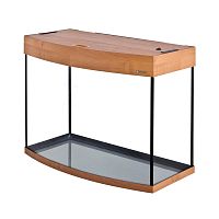 Картинка анонса Аквариум AquaPlus LUX Ф105 ольха (71х36х56 см) стекло 6 мм, фигурный, 99 л., с лампами Т8 2х18 Вт, аквар. коврик