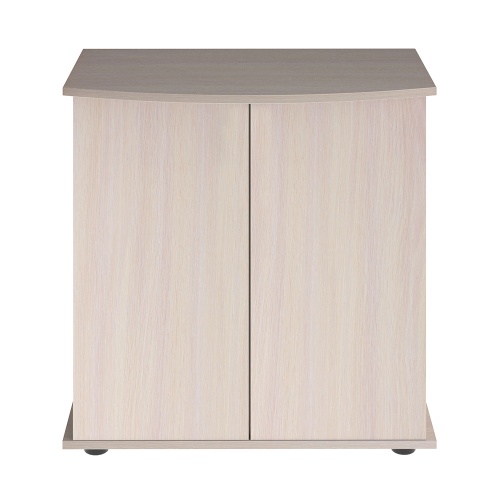 Детальная картинка Подставка AquaPlus фигурная 70 (71х36/30х72 см) две дверки ДСП, выбеленный дуб, в коробке, подходит для модели аквариума LUX Ф105 фото 2