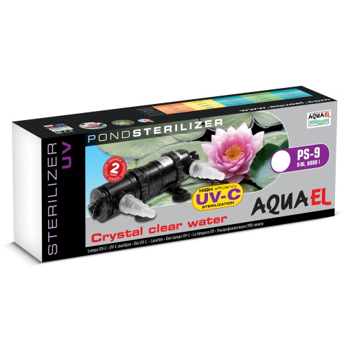 Детальная картинка Стерилизатор AQUAEL STERILIZER UV PS 9W для пруда до 8 m³ (11.5 Вт)