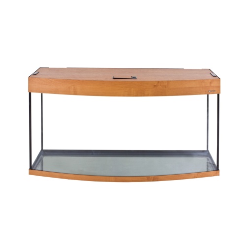 Детальная картинка Аквариум AquaPlus LUX LED Ф170 ольха (101х41х56 см) стекло 6/8 мм, фигурный, 161 л., со светодиодным модулем AQUAEL LEDDY TUBE Retro Fit Sunny 1х17 W / 928 мм, аквар. коврик фото 2