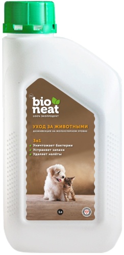 Детальная картинка Bioneat Средство для дезинфекции и устранения запахов "Животные", 1л