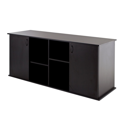 Детальная картинка Подставка AquaPlus 150 (151*51*71 см) две дверки ДСП, черная, собранная, подходит для модели аквариума LUX П450 фото 2