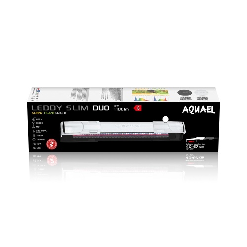 Детальная картинка Светодиодный светильник AQUAEL LEDDY SLIM DUO 16W SUNNY-PLANT&NIGHT белый