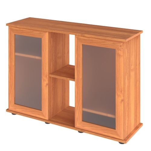 Детальная картинка Подставка AquaPlus 100 (101*41*72 см) две дверки МДФ со стеклом, ольха, в коробке, подходит для модели аквариума LUX П200