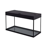 Картинка анонса Аквариум AquaPlus LUX П120 черный (81х36х49 см) стекло 6 мм, прямоугольный, 105 л., с лампами Т8 2х18 Вт, аквар. коврик