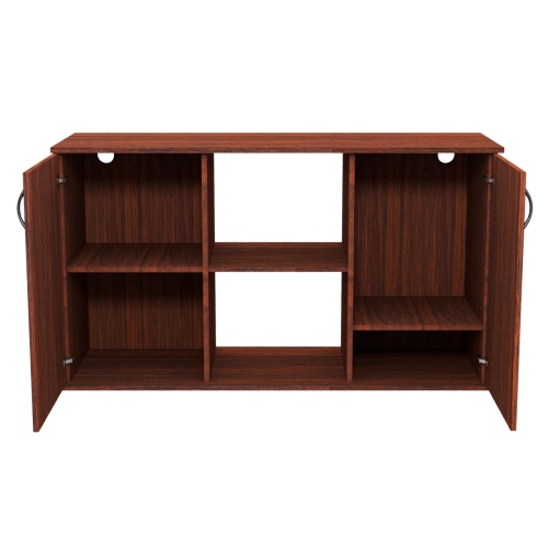 Детальная картинка Подставка AquaPlus 120 (121*41*72) две дверки ДСП, орех, в коробке, подходит для моделей аквариумов LUX П264, LUX П288 фото 3