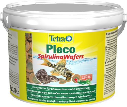 Детальная картинка Корм Tetra Pleco Spirulina Wafers 3,6 л, пластинки для травоядных донных рыб, со спирулиной