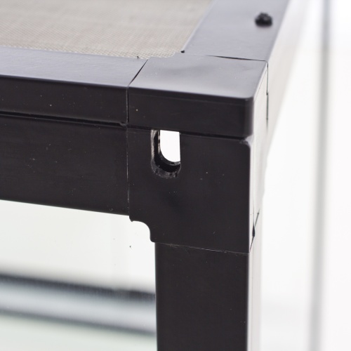 Детальная картинка Террариум профильный AquaPlus PROFI 90 (45х45х45 см) стекло: стенки 5 мм, дно 8 мм, черный фото 6