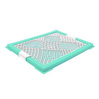 Картинка анонса Туалет для собак ZooOne "Мини" с сеткой 46х34х2,5 см (зелёный)