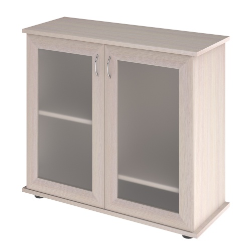 Детальная картинка Подставка AquaPlus 80 (81*36*72 см) две дверки МДФ со стеклом, выбеленный дуб, в коробке, подходит для модели аквариума LUX П120