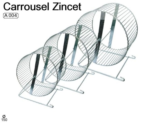 Детальная картинка Карусель А 004, диаметр: 135 хром , в клетку для грызунов