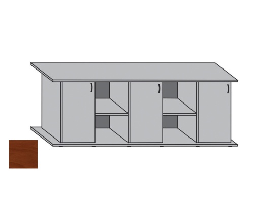 Детальная картинка Подставка AquaPlus 200 (201*51*71 см) с тремя дверками ДСП, итальянский орех, в коробке, подходит для модели аквариума LUX П700