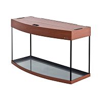 Картинка анонса Аквариум AquaPlus LUX LED Ф115 итальянский орех (81х36х49 см) стекло 6 мм, фигурный, 98 л., аквар. коврик
